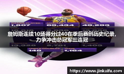 詹姆斯连续10场得分过40在季后赛创历史纪录，力争冲击总冠军三连冠