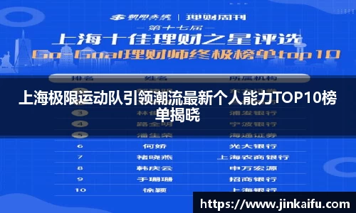 上海极限运动队引领潮流最新个人能力TOP10榜单揭晓