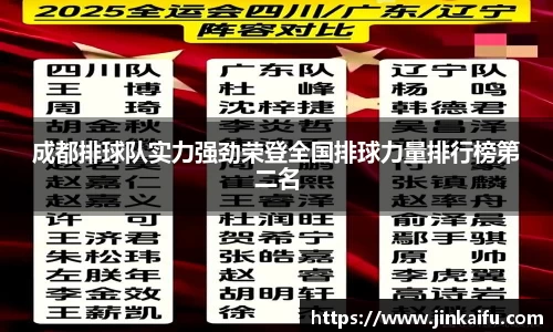 成都排球队实力强劲荣登全国排球力量排行榜第二名